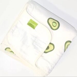 Avocado Amour Grande Blanket - White and Green